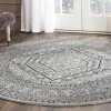 Tapete Adira Medallón en Gris con Negro