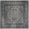 Tapete Adira Medallón en Gris con Negro