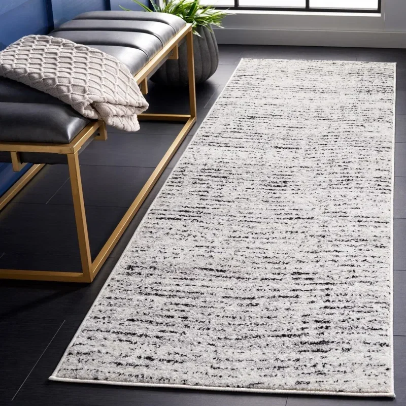 Tapete Adira Moderno en Marfil con Gris