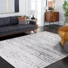 Tapete Adira Moderno en Marfil con Gris