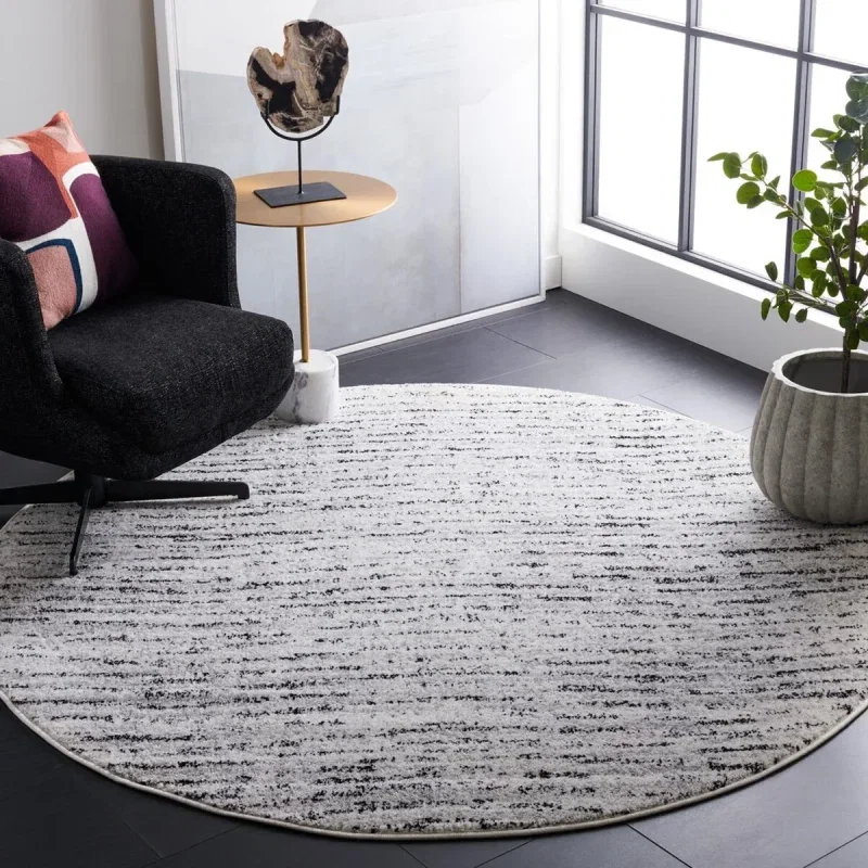 Tapete Adira Moderno en Marfil con Gris