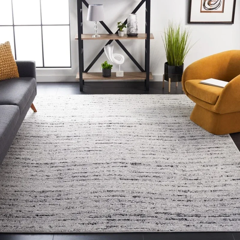 Tapete Adira Moderno en Marfil con Gris