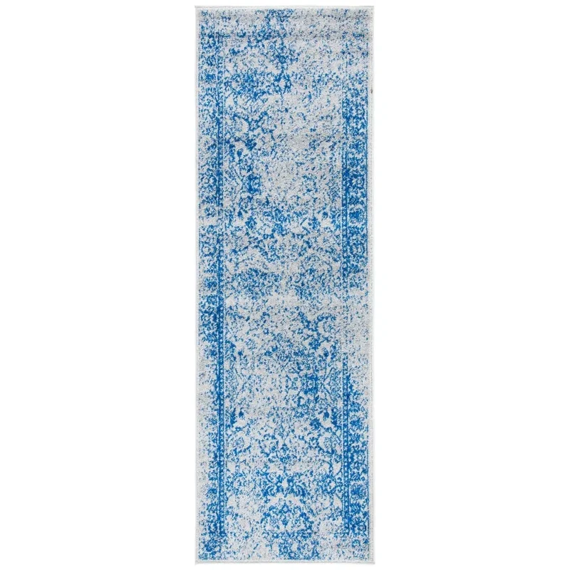 Tapete Adira Vintage Pátina en Gris con Azul