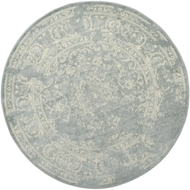 Tapete Adira Vintage Pátina en Gris con Marfil