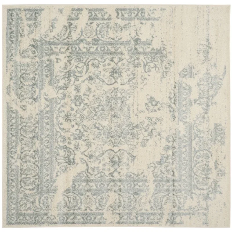 Tapete Adira Vintage Pátina en Marfil con Gris