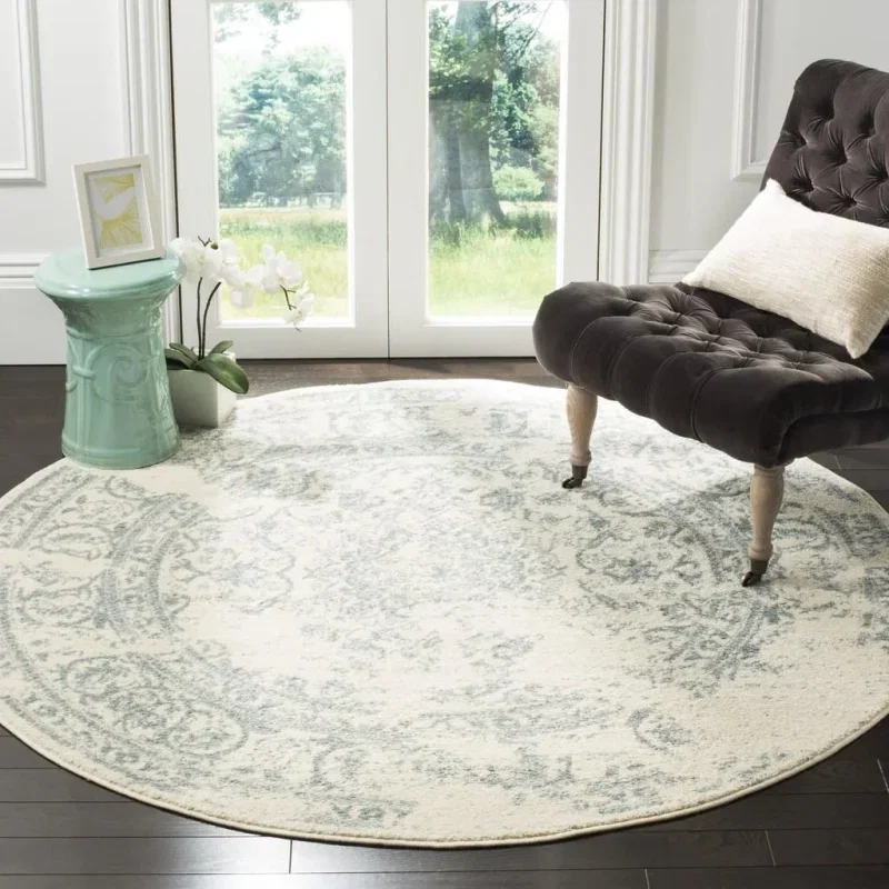 Tapete Adira Vintage Pátina en Marfil con Gris