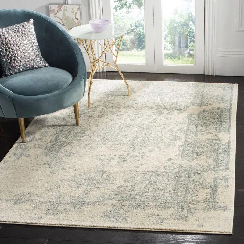 Tapete Adira Vintage Pátina en Marfil con Gris