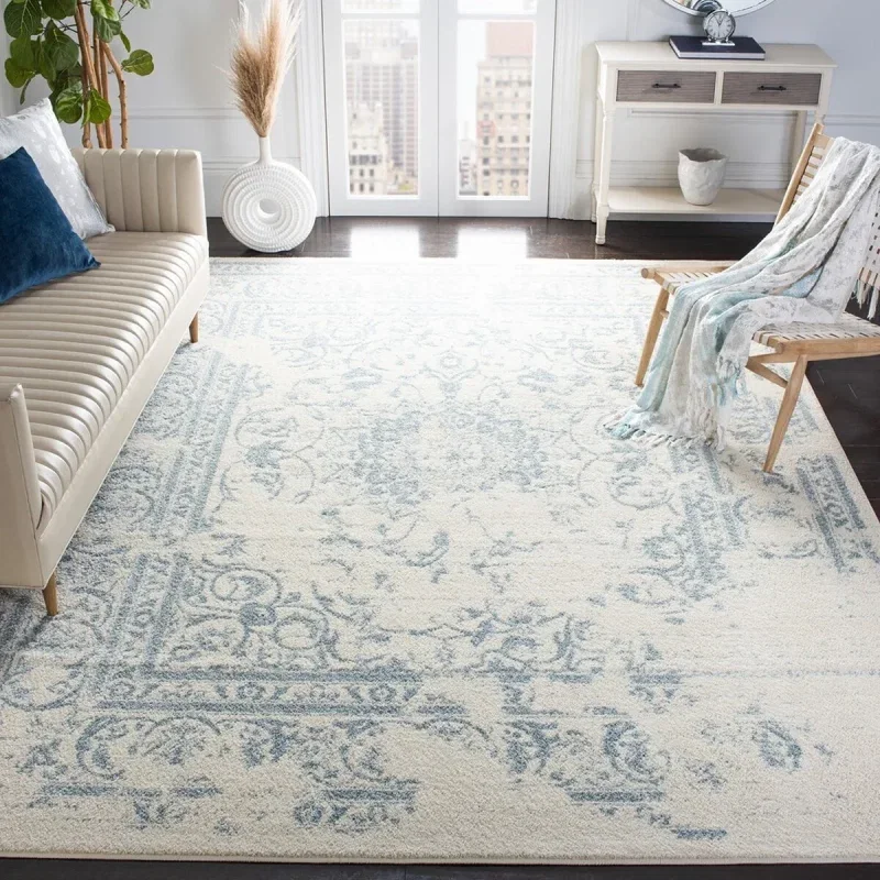 Tapete Adira Vintage Pátina en Marfil con Gris