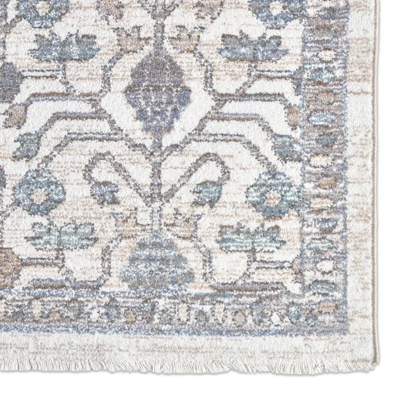 Tapete Alondra Enrejado Floral en Azul y Dorado