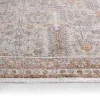 Tapete Alondra Floral Tradicional en Azul y Taupe
