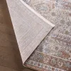 Tapete Alondra Floral Tradicional en Azul y Taupe