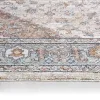 Tapete Alondra Medallón Floral en Beige y Azul