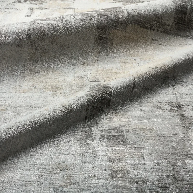Tapete Anfiteatro de Brillo Abstracto en Crema y Taupe