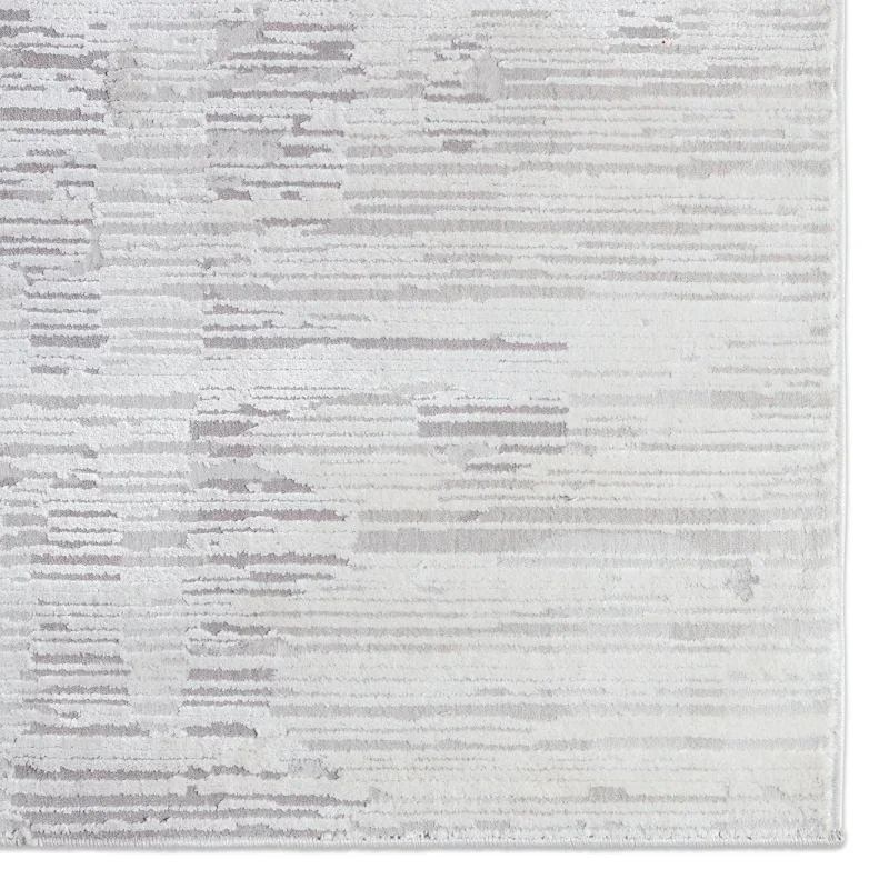Tapete Anfiteatro de Líneas Abstractas en Gris y Blanco
