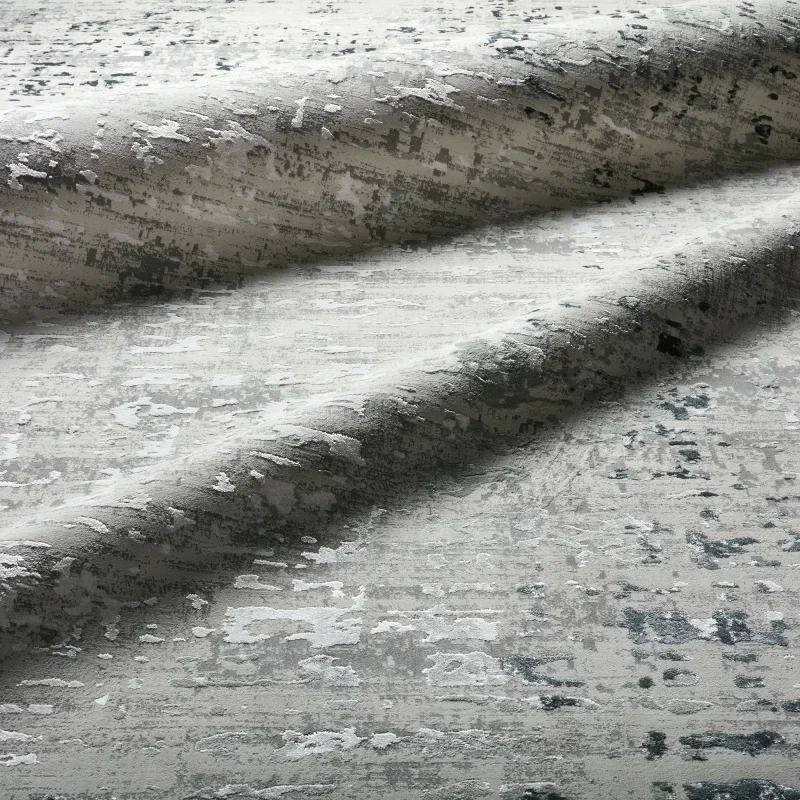 Tapete Anfiteatro de Moteado Abstracto en Gris y Blanco
