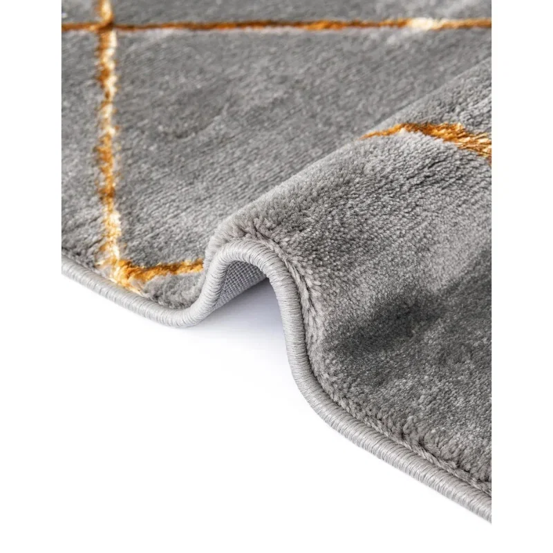 anna enrejado gris y oro