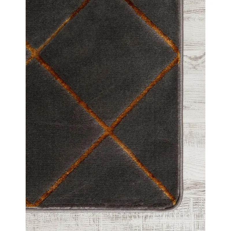 anna enrejado gris y oro