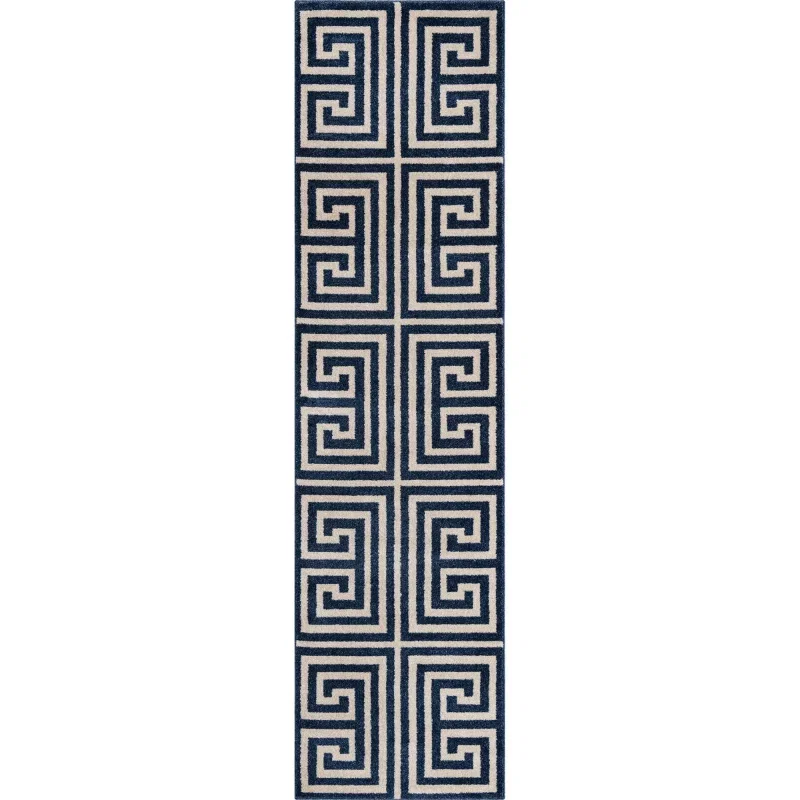 atenas geometrico en azul marino