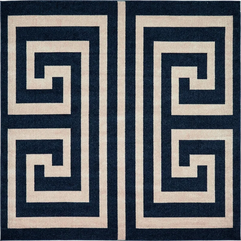 atenas geometrico en azul marino