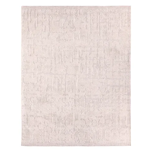 Tapete Atmósfera Geométrico Texturizado en Blanco