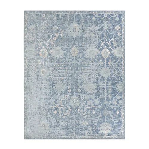 Tapete Balada Ornamental Serafín en Azul Gris