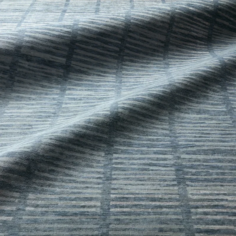 Tapete Balada Rayado Bicolor en Azul y Gris