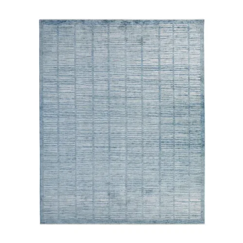 Tapete Balada Rayado Bicolor en Azul y Gris