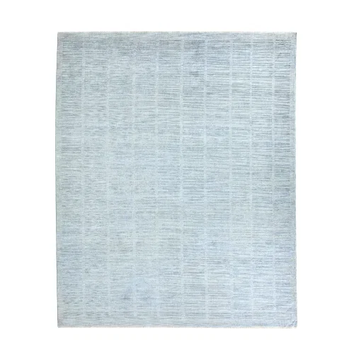 Tapete Balada Rayado Dimensional en Gris y Azul