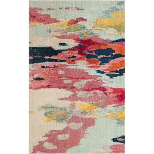 boreal abstracto en rosa