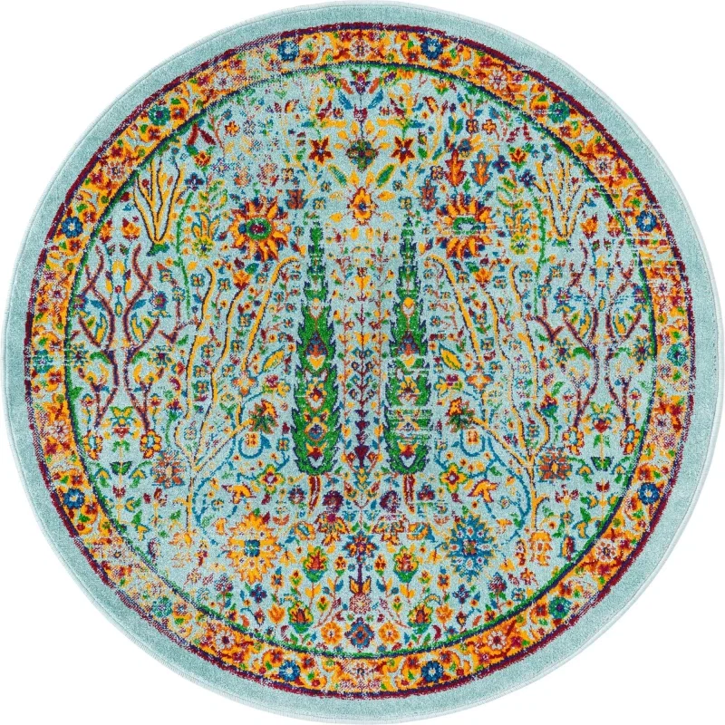 califa floral en aqua