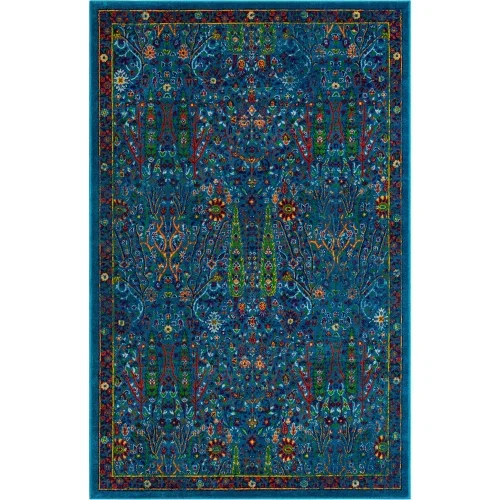 califa floral en azul marino