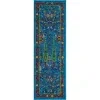 califa floral en azul marino