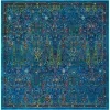 califa floral en azul marino