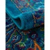 califa floral en azul marino