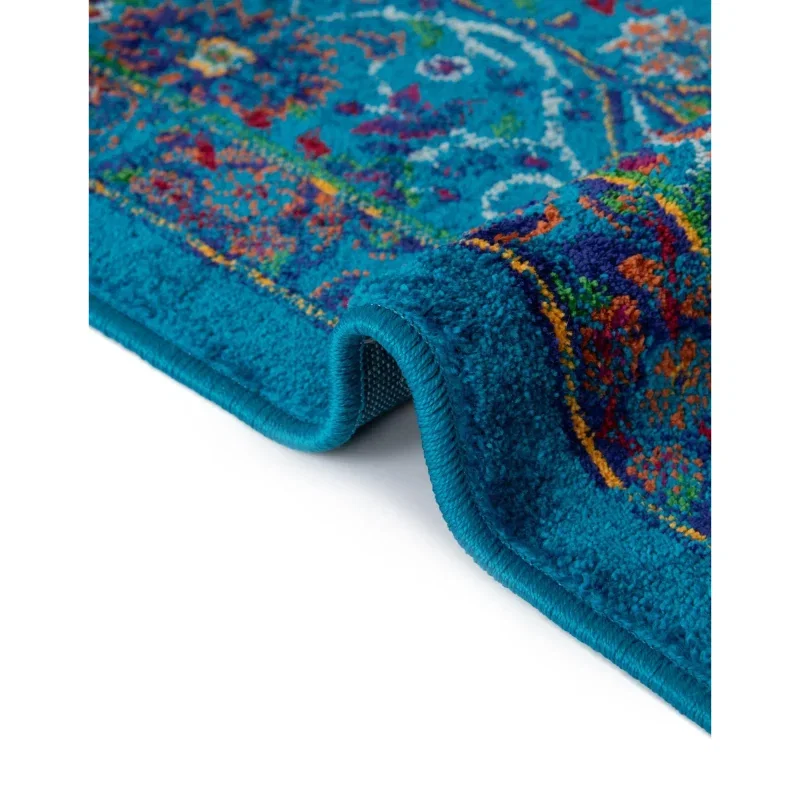 califa floral en azul marino