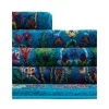 califa floral en azul marino