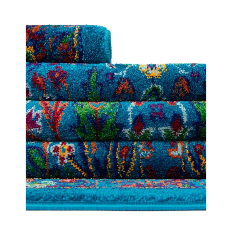 califa floral en azul marino