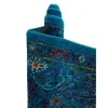 califa floral en azul marino