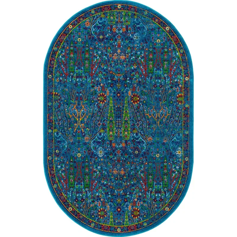 califa floral en azul marino
