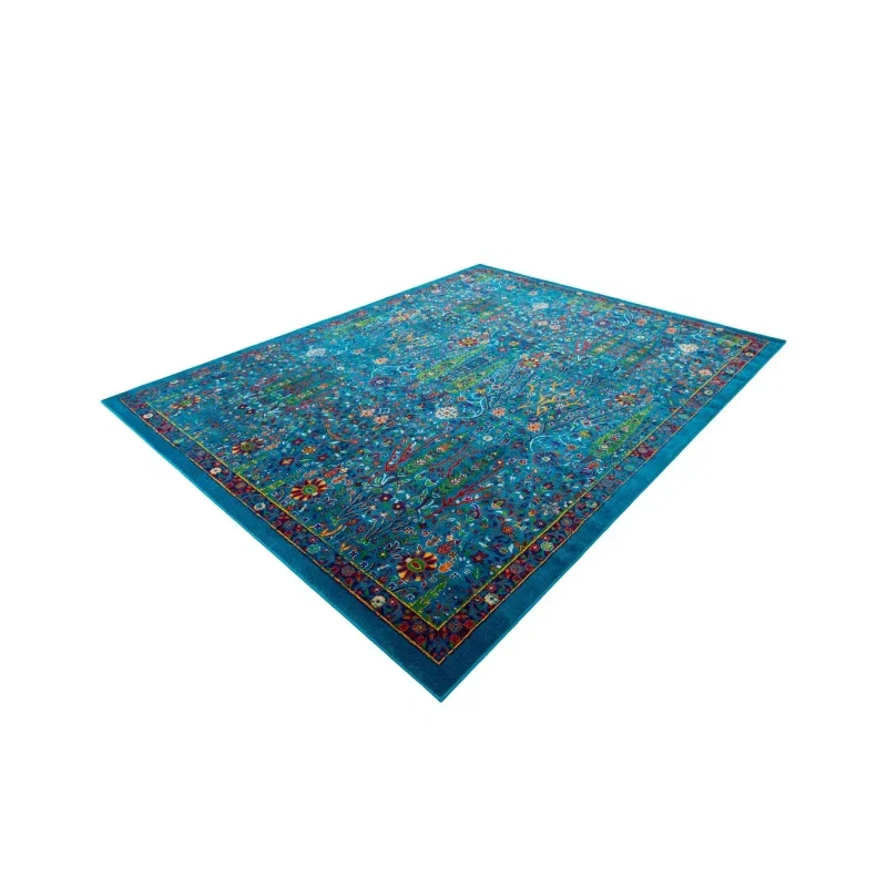 califa floral en azul marino