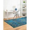 califa floral en azul marino