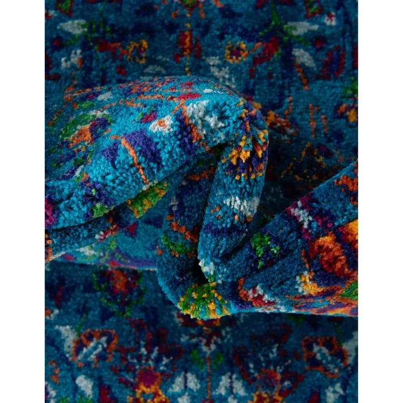 califa floral en azul marino