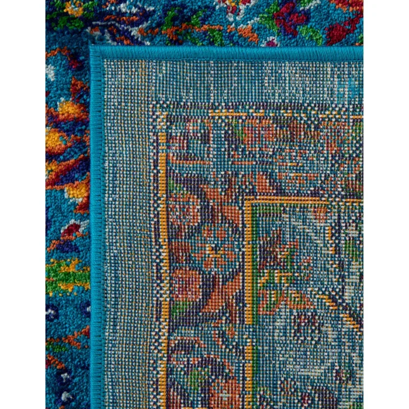 califa floral en azul marino