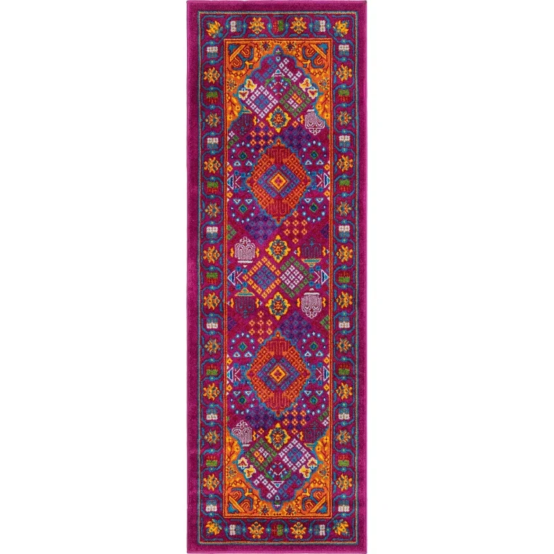 califa geometrico en fucsia