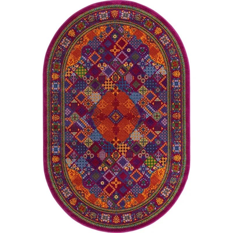 califa geometrico en fucsia