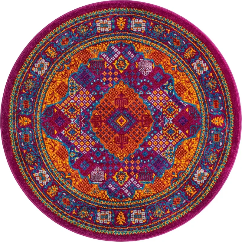 califa geometrico en fucsia