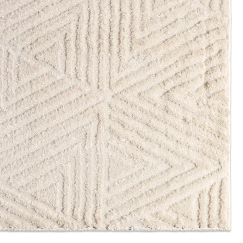 Tapete Cáliz Triángulos Geométricos en Blanco