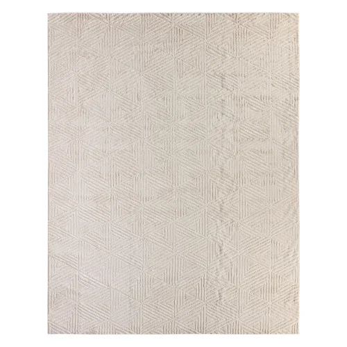 Tapete Cáliz Triángulos Geométricos en Blanco