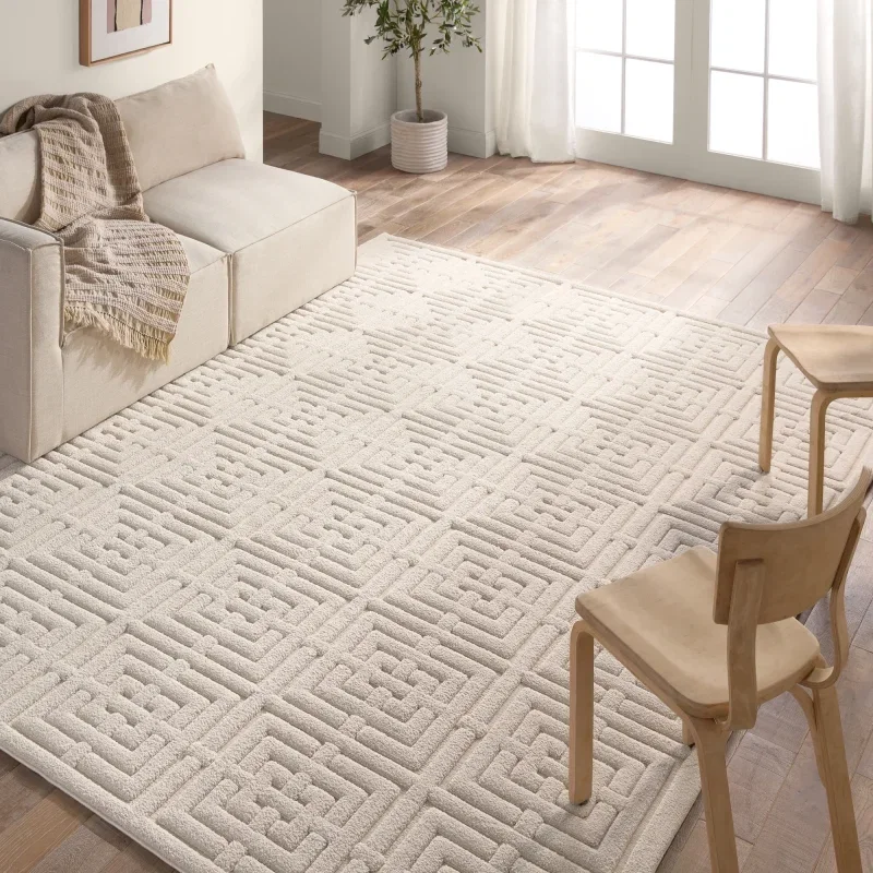 Tapete Cantera Baldosa Moderna en Blanco