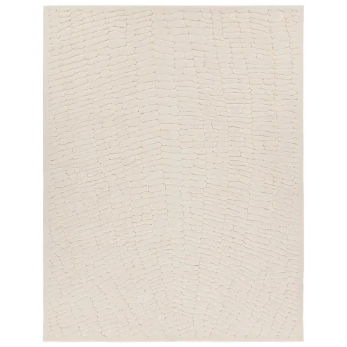 Tapete Cantera Relieve Abstracto en Blanco